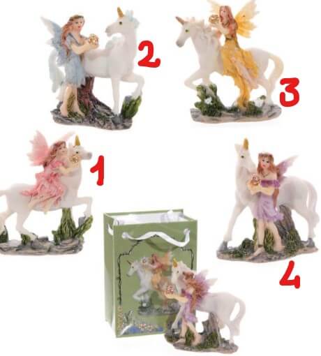 Fata della foresta a cavallo di Unicorno
